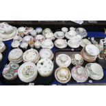 A lot comprising a quantity of 19th & 20th century tea cups and saucers, many with floral & gilt