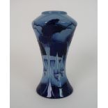 A MOORCROFT YACHTS IN MOONLIGHT VASE signed by Paul Hilditch in green, circa 2009, limited edition