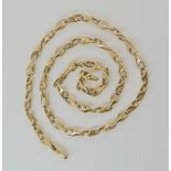 A 9CT GOLD FANCY LINK CHAIN. length 46cm, weight 15.6gms Condition Report: