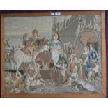 A framed tapestry, 69cm high x 85cm wide Condition Report: Available upon request