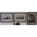 A set of two Victorian shooting prints and a print of Lord Nelson (3) Condition Report: Available