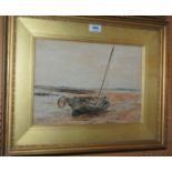 EDMUND MORISON WIMPERIS Fishing boat, monogrammed, watercolour, 24 x 36cm and A BRYSON Jet,