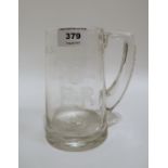 A Thomas Goode & Co. commemorative glass coin tankard, for The Coronation of King Edward VIII,