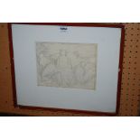WILLIAM STRANG RA Figure study, pencil sketch, 17 x 21cm Ex Christies Lot 1231 18 April, 2007 (