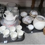 A lot comprising Royal Doulton 'Juno' pattern tea service, Royal Standard floral & gilt decorated