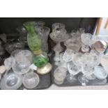 A lot comprising a quantity of cut glass & crystal drinking glasses including an Edinburgh Crystal