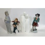 Assorted figures including Royal Doulton Sweet Anne, Sisters, Hummel figure etc Condition Report: