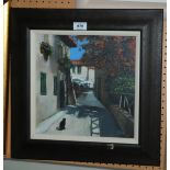 STAN MILNE Gatto, Monteriggioni, signed, acrylic, 30 x 30cm Condition Report: Available upon