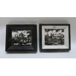 A pair of Portmeirion plaques/dishes one depicting the Tower of London, the other St Pauls Cathedral