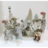 A Lladro model of a boat titled Desafio Espanol Copa America 95 together with assorted Lladro