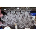 A lot comprising a part suite of cut glass drinking glasses Condition Report: Available upon