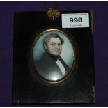 THOMAS COX Portrait miniature of Geo Bradnock Stubbs, watercolour, 7.5 x 6cm Condition Report: