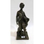 J.B. Carpeaux bronze of a boy and a dog Condition Report: