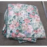 A large quilted floral bed throw, 230 x 240 cm Condition Report: Not available for this lot