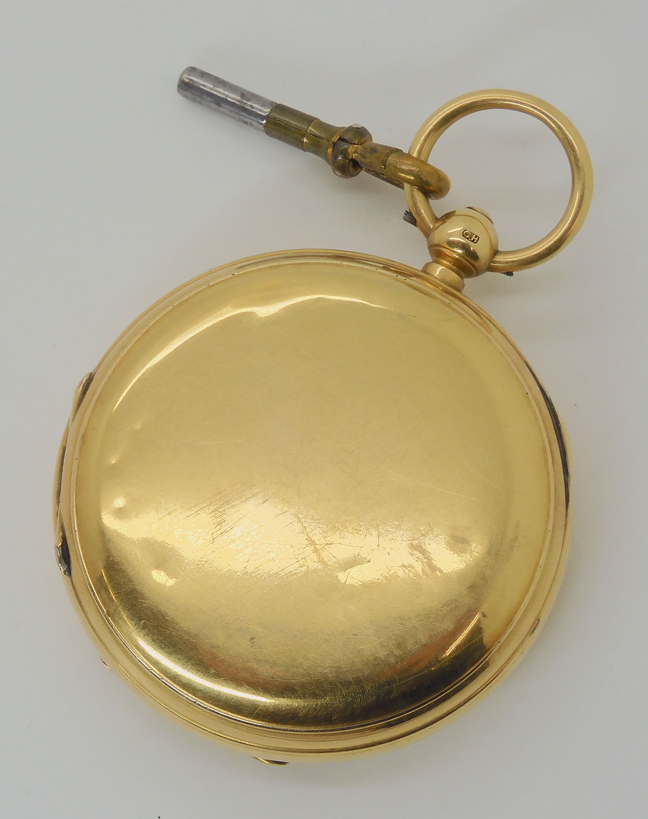 AN 18CT GOLD FULL HUNTER POCKET WATCH the dial and the movement both signed John Forrest, diameter - Bild 3 aus 6