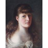 SCOTTISH SCHOOL (19TH CENTURY) A YOUNG LADY WITH AUBURN HAIR Oil on canvas, 46 x 36cm (18 x 14")