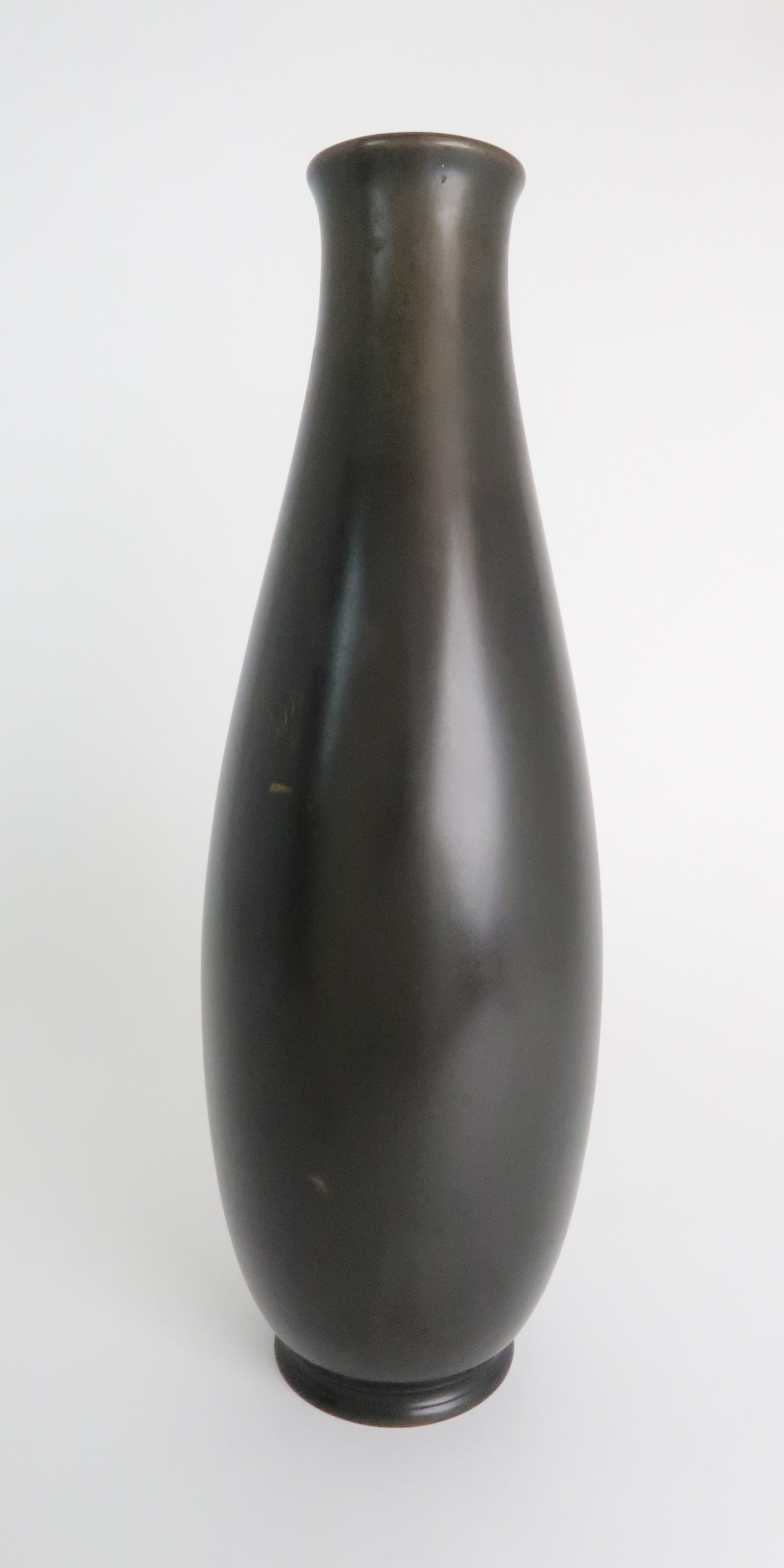 A JAPANESE BRONZE BALUSTER VASE cast with two geese beside foliage, signed, 39cm high Condition - Image 4 of 9