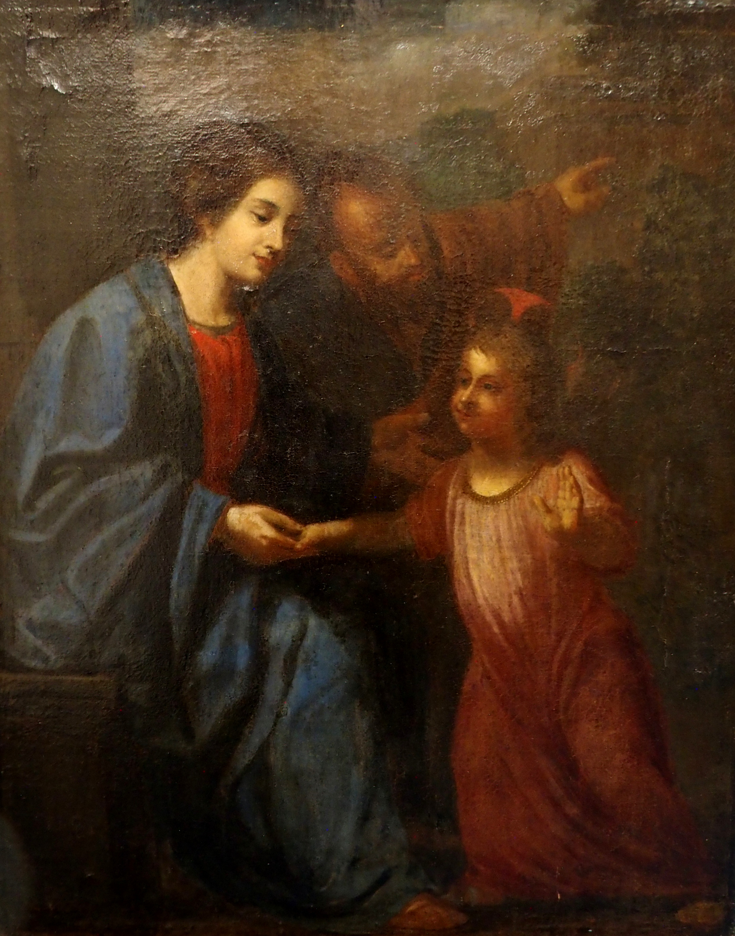 ITALIAN SCHOOL (17TH/18TH CENTURY) HOLY FAMILY Oil on canvas, 96.5 x 76cm (38 x 30") Condition - Image 3 of 5