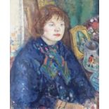 WILLIAM DANIEL CLYNE (SCOTTISH 1922-1981) PORTRAIT OF THE ARTIST'S SISTER (THORA CLYNE) Oil on