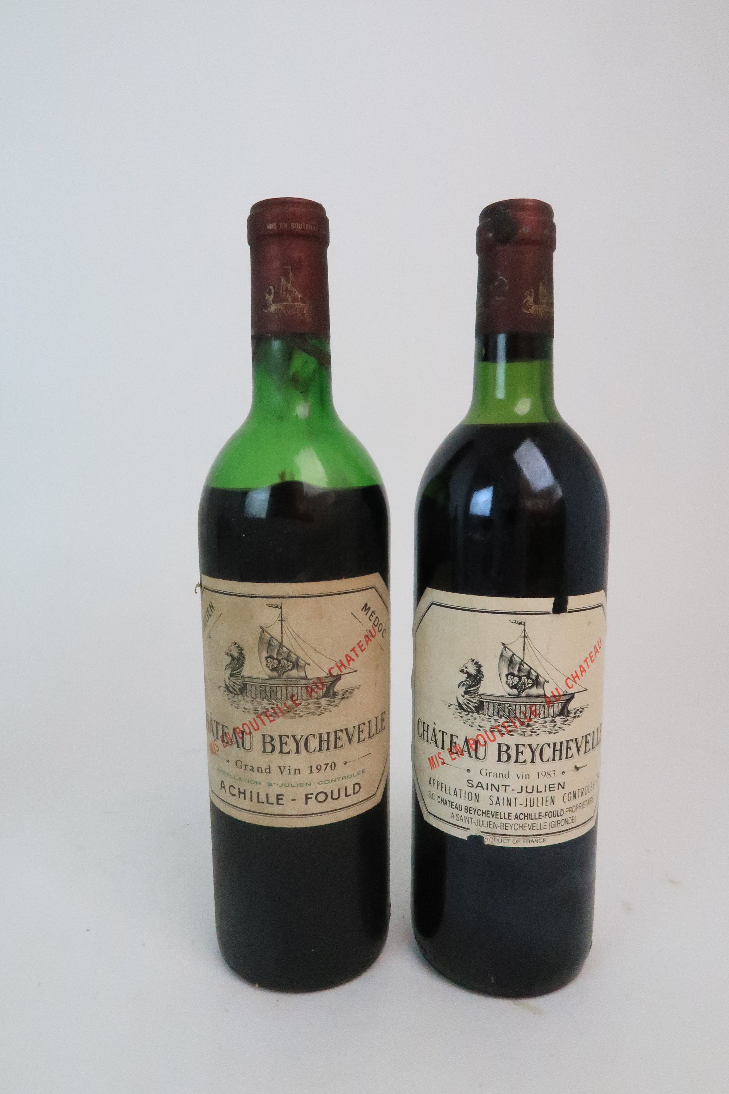 TWO BOTTLE OF CHATEAU BEYCHEVELLE MEDOC, 1970 & 1983 a bottle of Chateau Musar, 1972, 73cl and two - Image 7 of 11