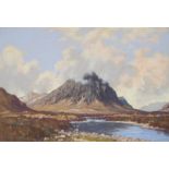•WILLIAM DOUGLAS MACLEOD (SCOTTISH 1892-1963) BUACHAILLE ETIVE MHOR Pastel, signed, 36 x 53cm (14