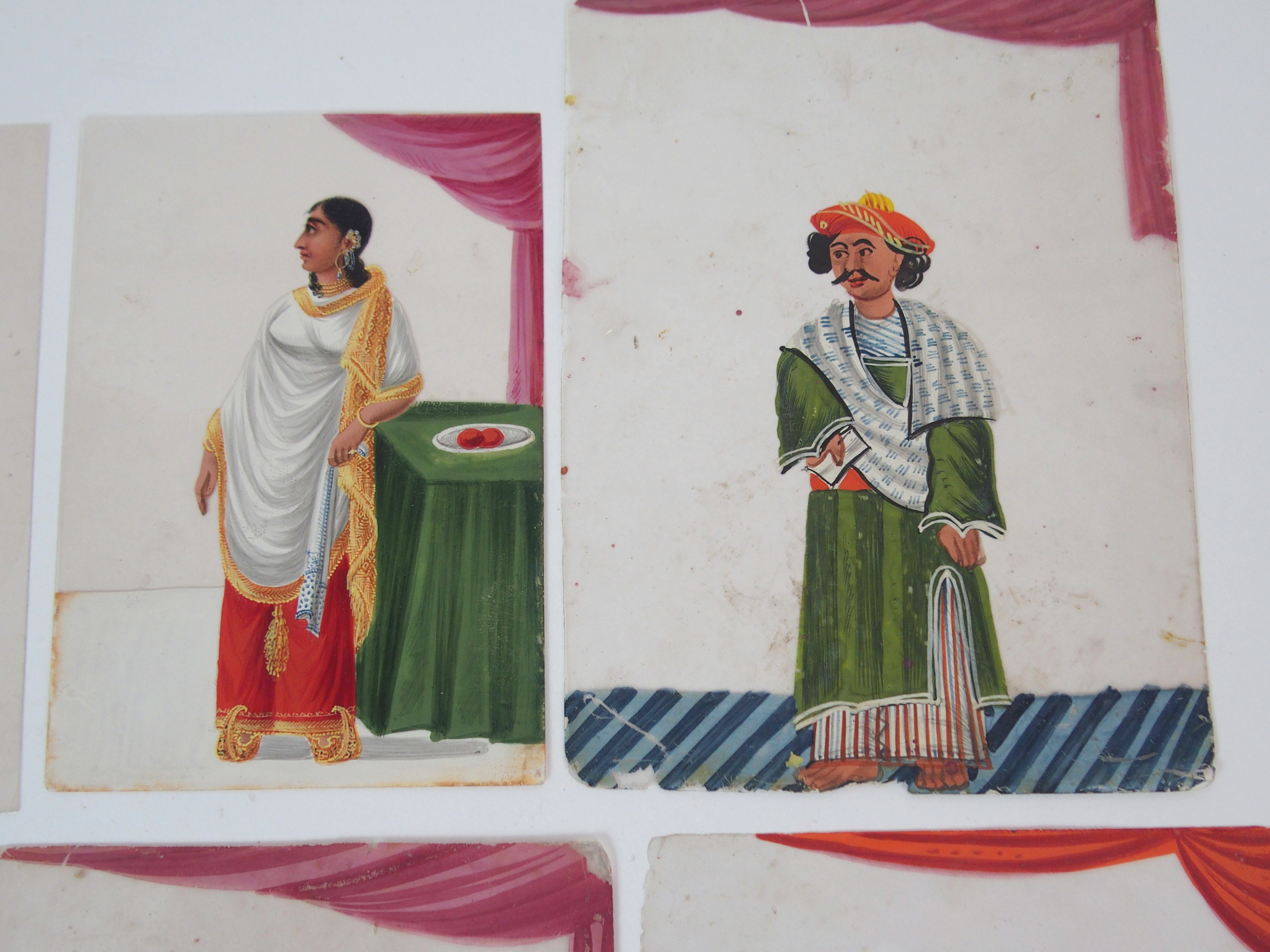 *WITHDRAWN* THIRTEEN INDIAN MICA PORTRAIT PAINTINGS Various Hindu figures including; musician - Image 4 of 11