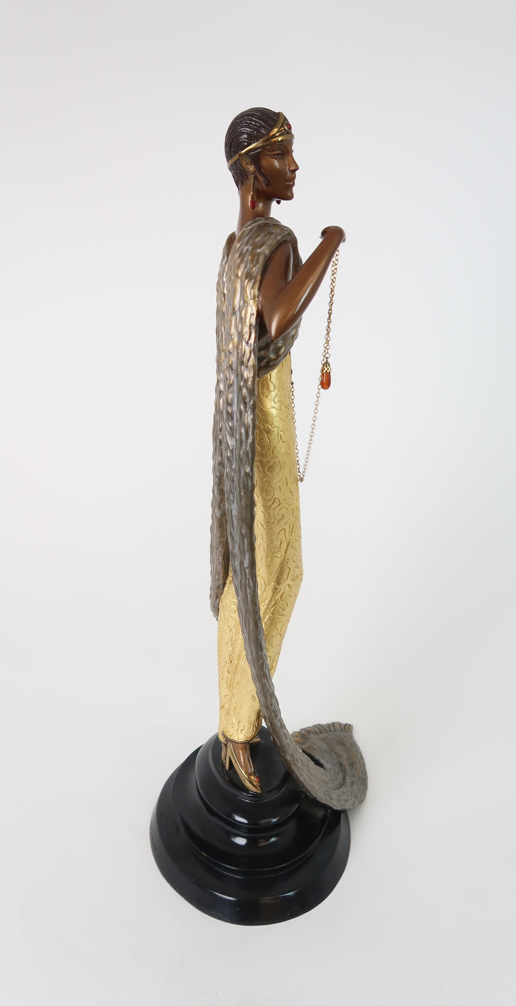 ERTE, (Russian, 1892-1990) 'JE L'AIME' bronze figure of a woman, stamped 498/500, 1988, Sevenarts - Image 4 of 7