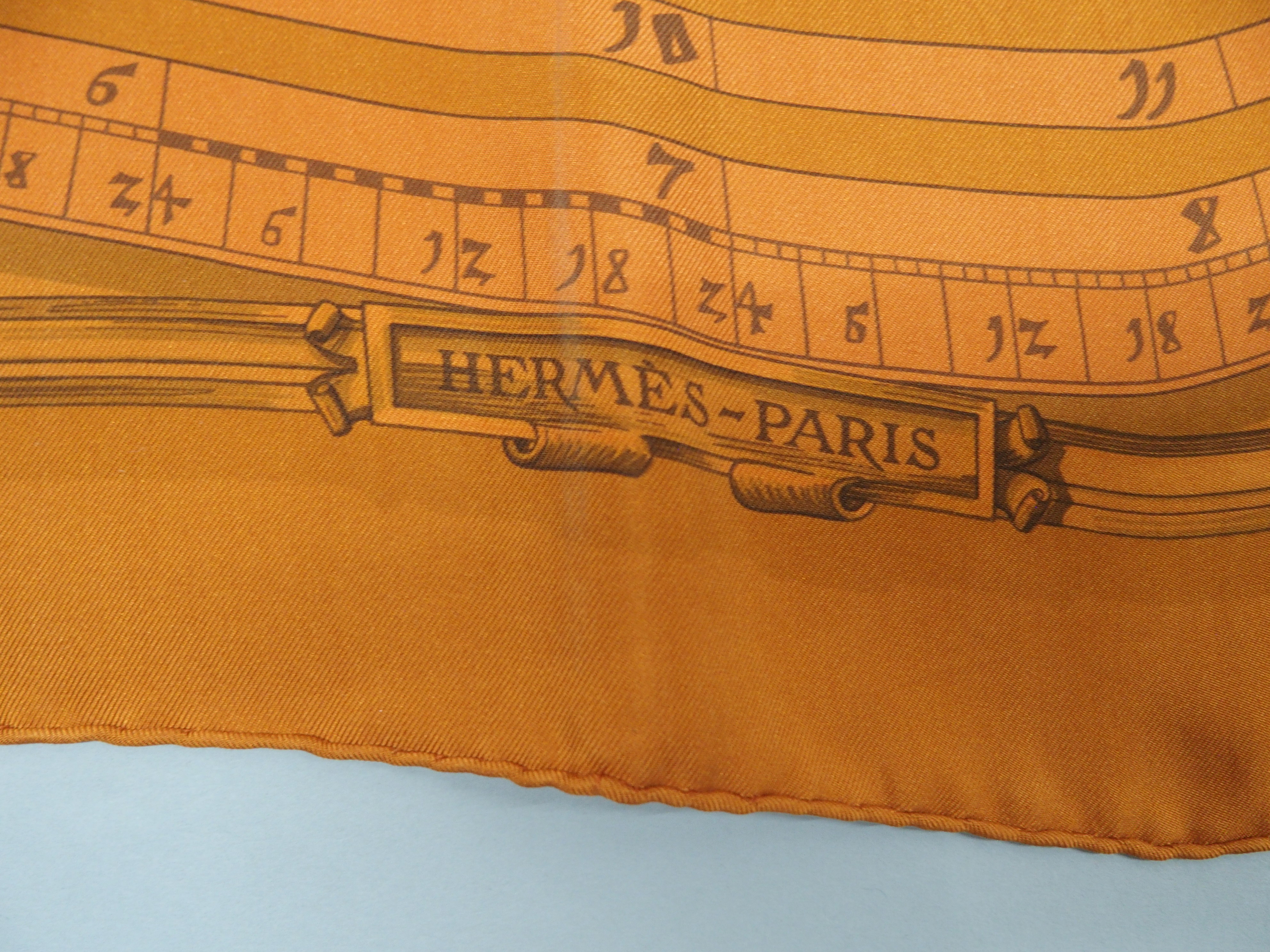 AN ORIGINAL ASTROLOGIE HERMES SILK SCARF by Francoise Faconnet Brown, 90 x 90cm in original box - Image 2 of 6