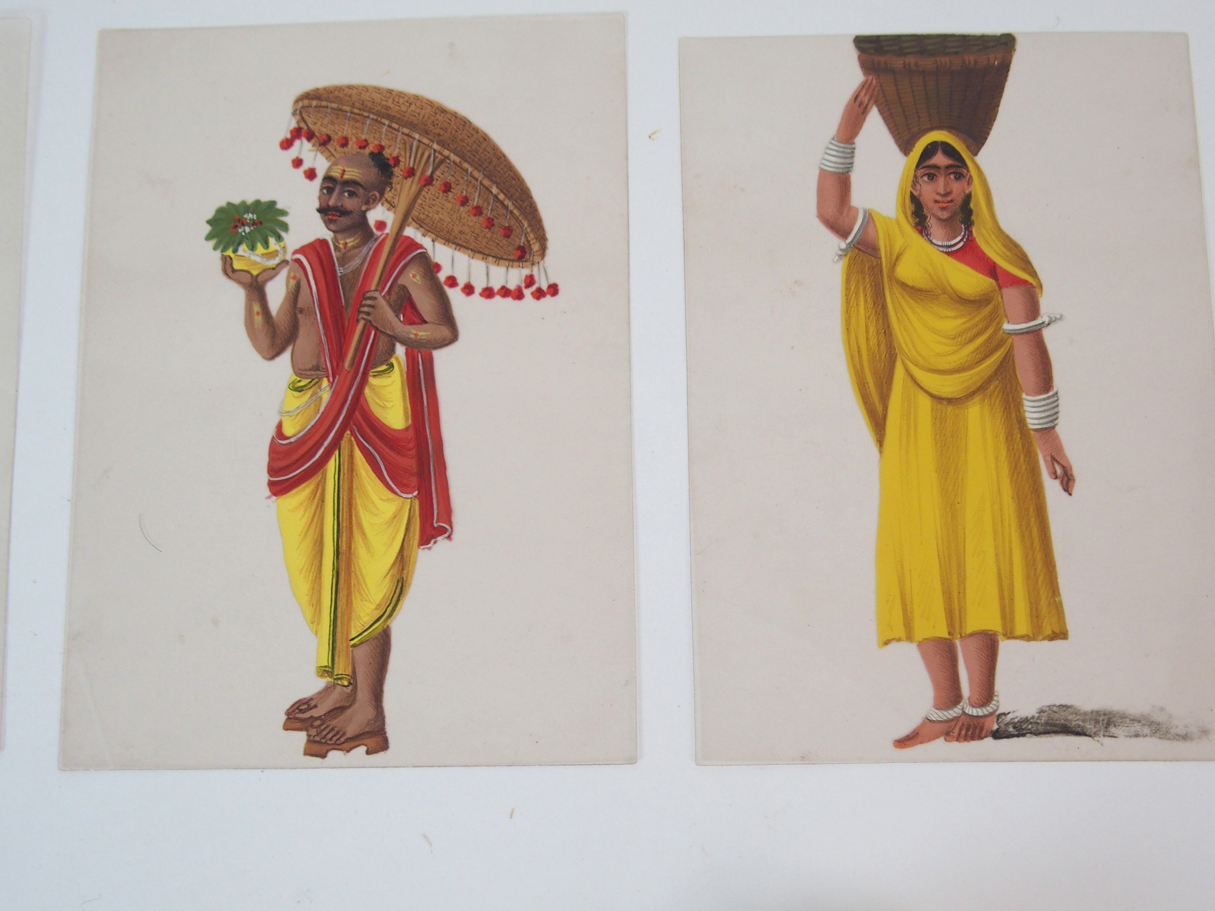*WITHDRAWN* THIRTEEN INDIAN MICA PORTRAIT PAINTINGS Various Hindu figures including; musician - Image 9 of 11