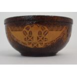 A MAUCHLINE WARE CIRCULAR BOWL designed by John Cook, 15.5cm wide x 8cm high It is believed John