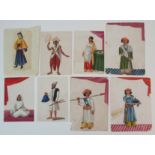 *WITHDRAWN* THIRTEEN INDIAN MICA PORTRAIT PAINTINGS Various Hindu figures including; musician