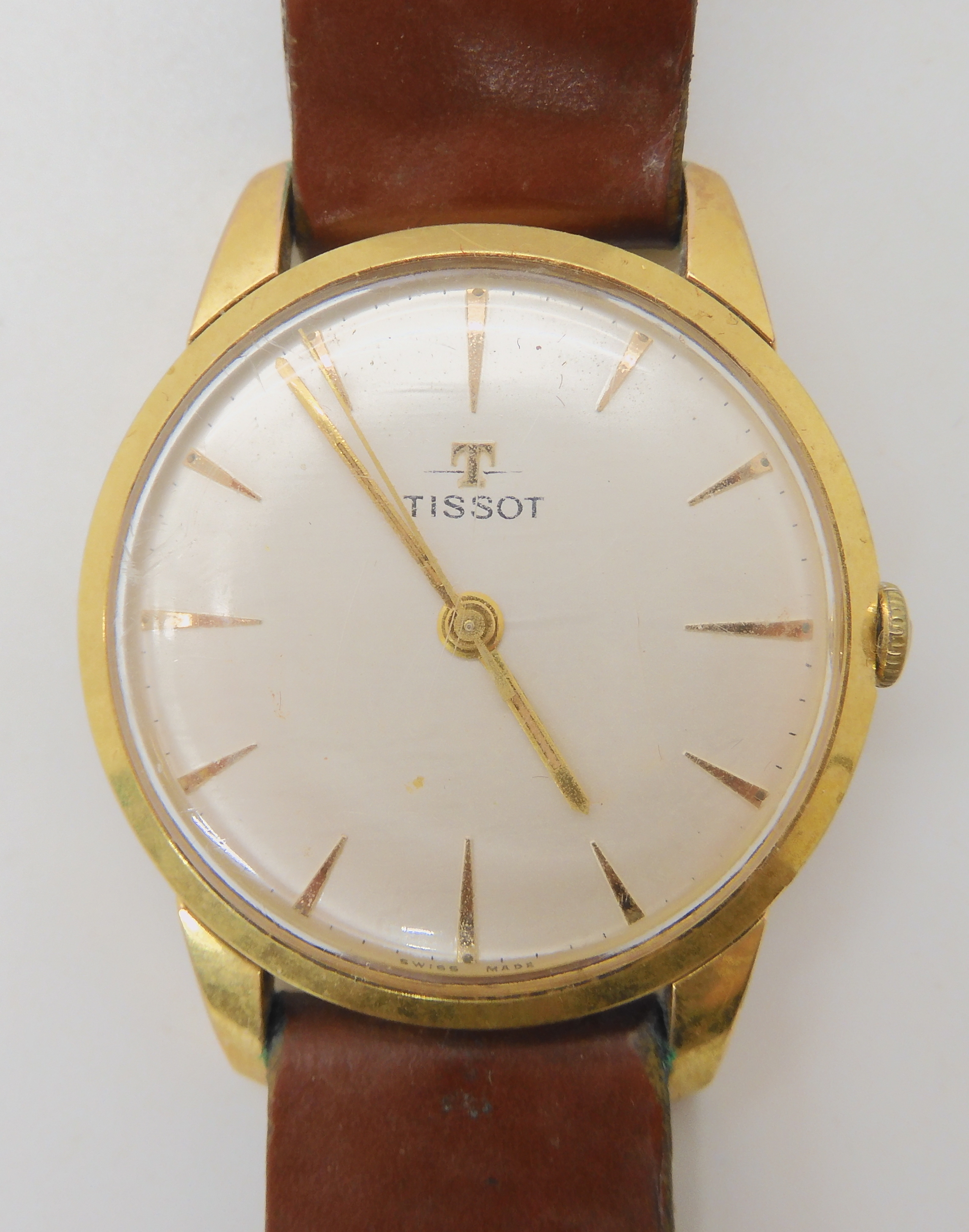 A GOLD PLATED ZODIAC WATCH AND A TISSOT AUTOMATIC the Zodiac goldenline automatic with brushed - Bild 2 aus 4