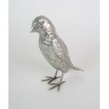 A CONTINENTAL SILVER MODEL OF A SPARROW stamped 925, 12 cm high (filled) Condition Report: Available