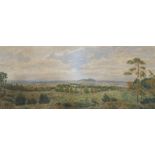 A ARNST (GERMAN 19TH CENTURY) PANORAMIC VIEW OF EDINBURGH Watercolour on paper laid on canvas,
