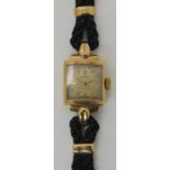 A 9CT GOLD LADIES VINTAGE OMEGA WRISTWATCH the Omega movement is stamped 11850252, bearing