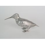 A CONTINENTAL SILVER MODEL OF A STARLING stamped 925, 9.5 cm high (filled) Condition Report: