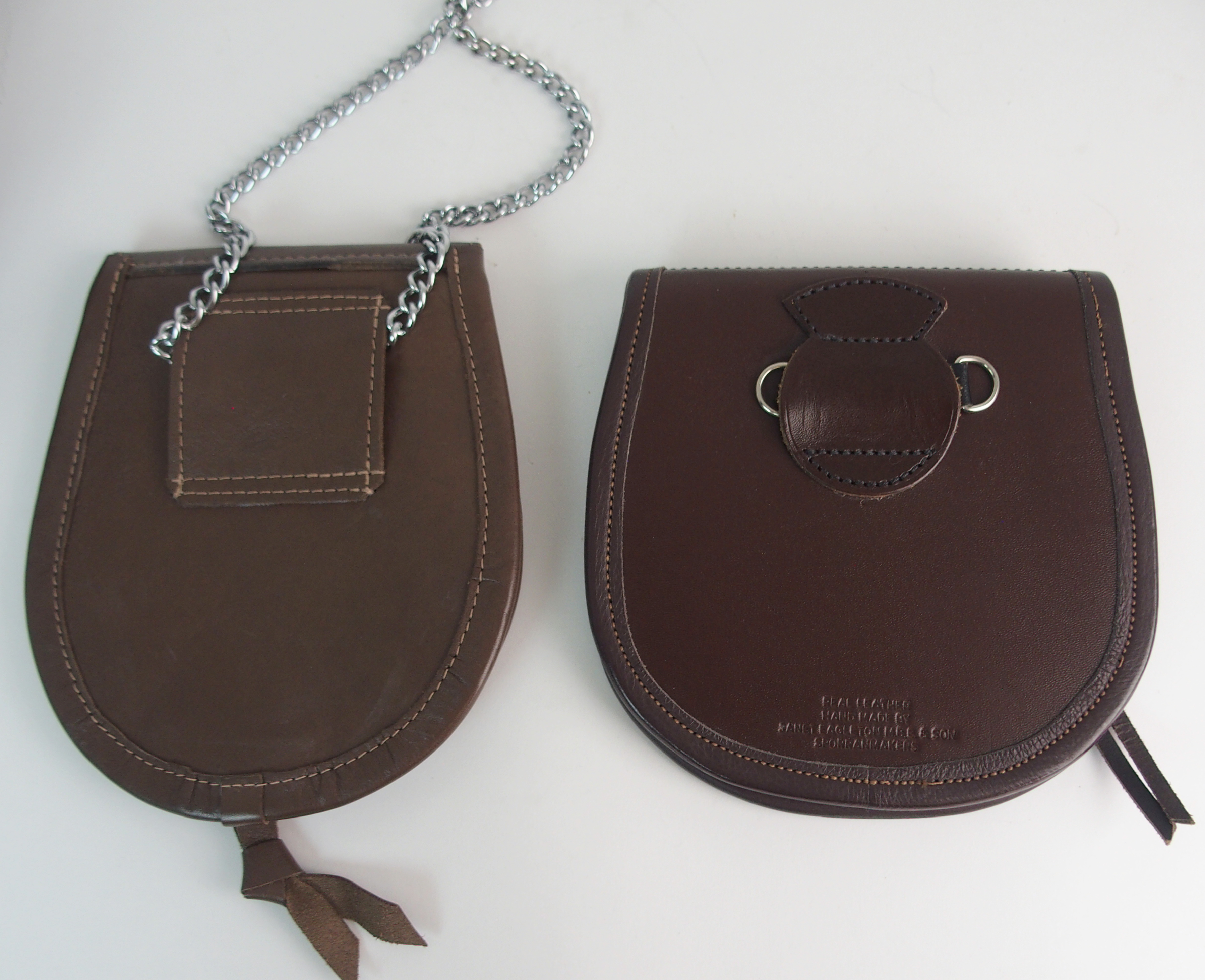 A JANET EAGLETON MBE & SONS BROWN LEATHER SPORRAN Sporran-Nation brown leather sporran, a brown - Image 3 of 4