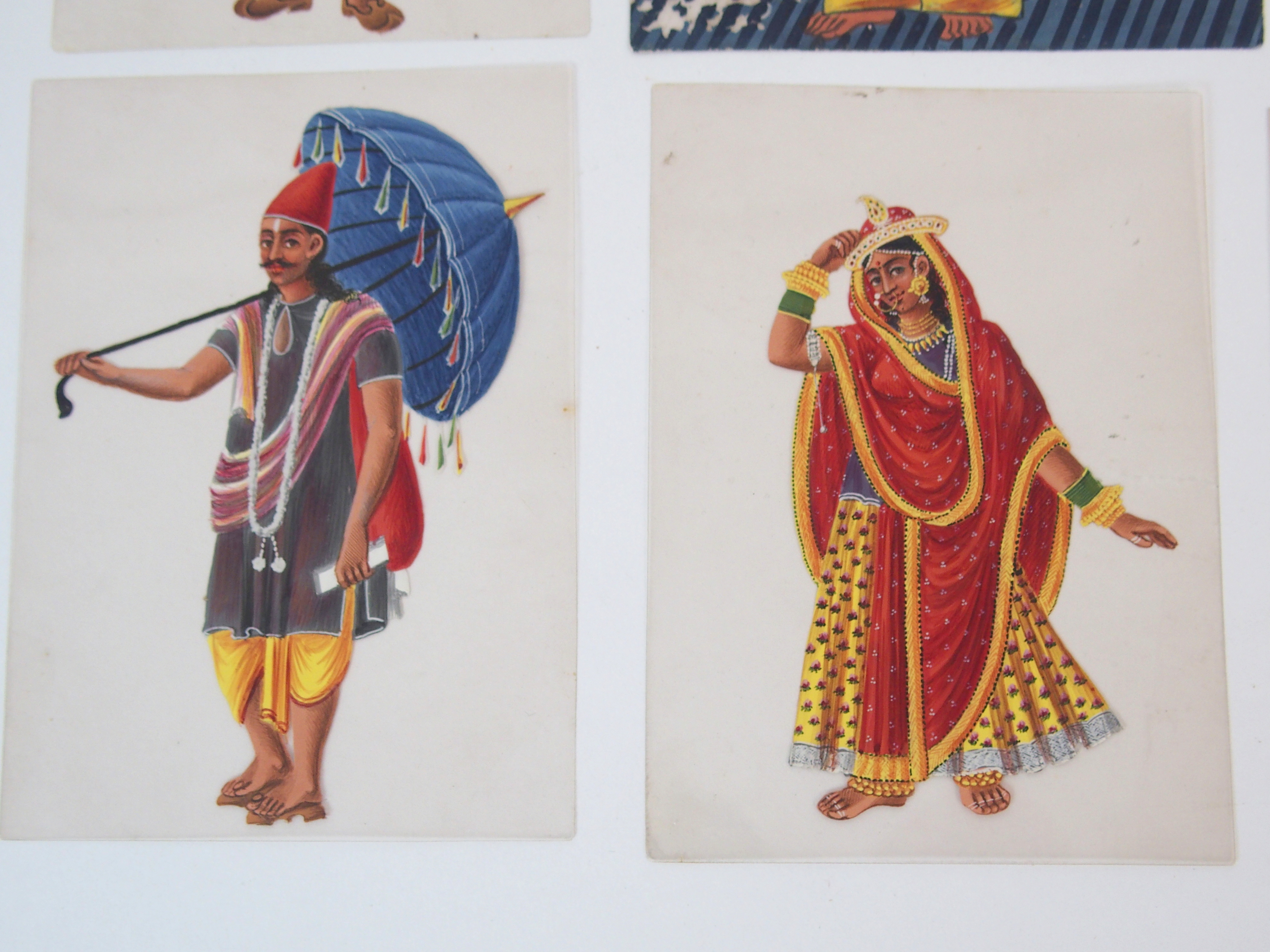 *WITHDRAWN* THIRTEEN INDIAN MICA PORTRAIT PAINTINGS Various Hindu figures including; musician - Image 10 of 11