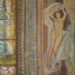 •WILLIAM BIRNIE RSW, RGI, PAI (SCOTTISH 1929-2006) STAINED GLASS AND FRESCO, TERTUCCIO TERME Oil