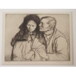 WILLIAM STRANG RA, RE (SCOTTISH 1859-1911) GRIEF AND CONSOLATION Etching with drypoint, signed and
