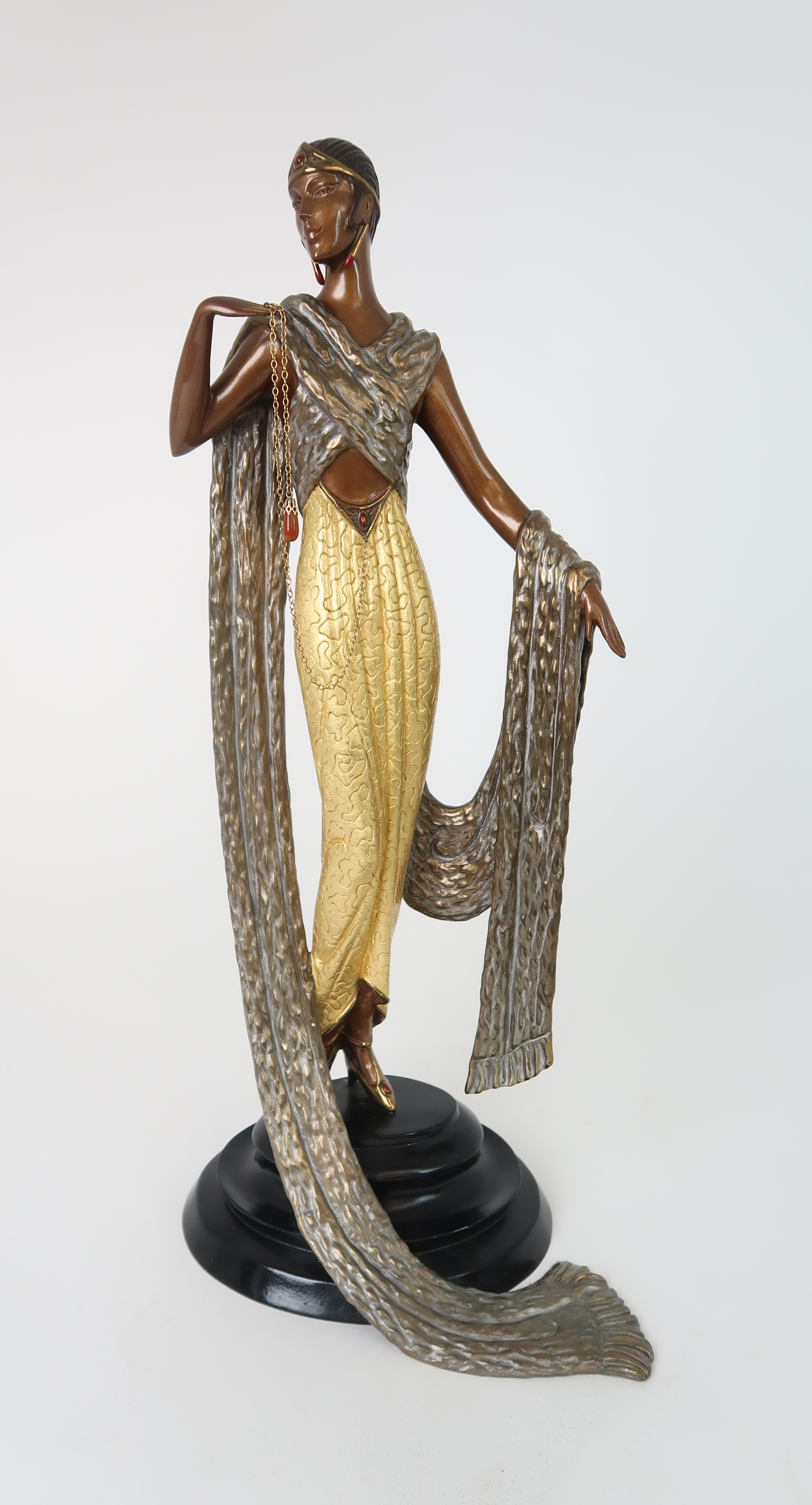 ERTE, (Russian, 1892-1990) 'JE L'AIME' bronze figure of a woman, stamped 498/500, 1988, Sevenarts