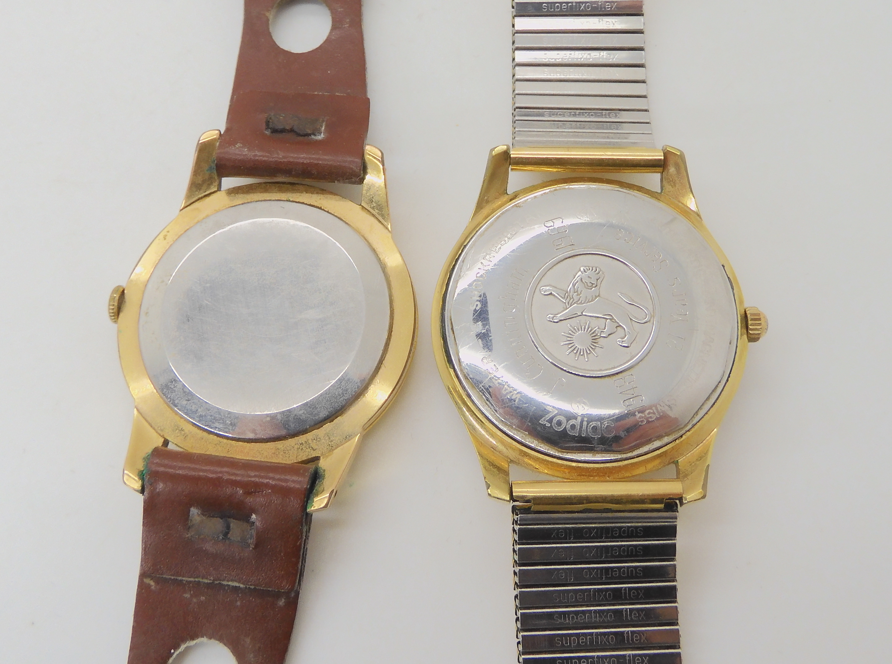 A GOLD PLATED ZODIAC WATCH AND A TISSOT AUTOMATIC the Zodiac goldenline automatic with brushed - Bild 4 aus 4