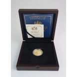 A CASED SAPPHIRE JUBILEE 1952 - 2017 GOLD PROOF ONE POUND COIN Condition Report: Available upon