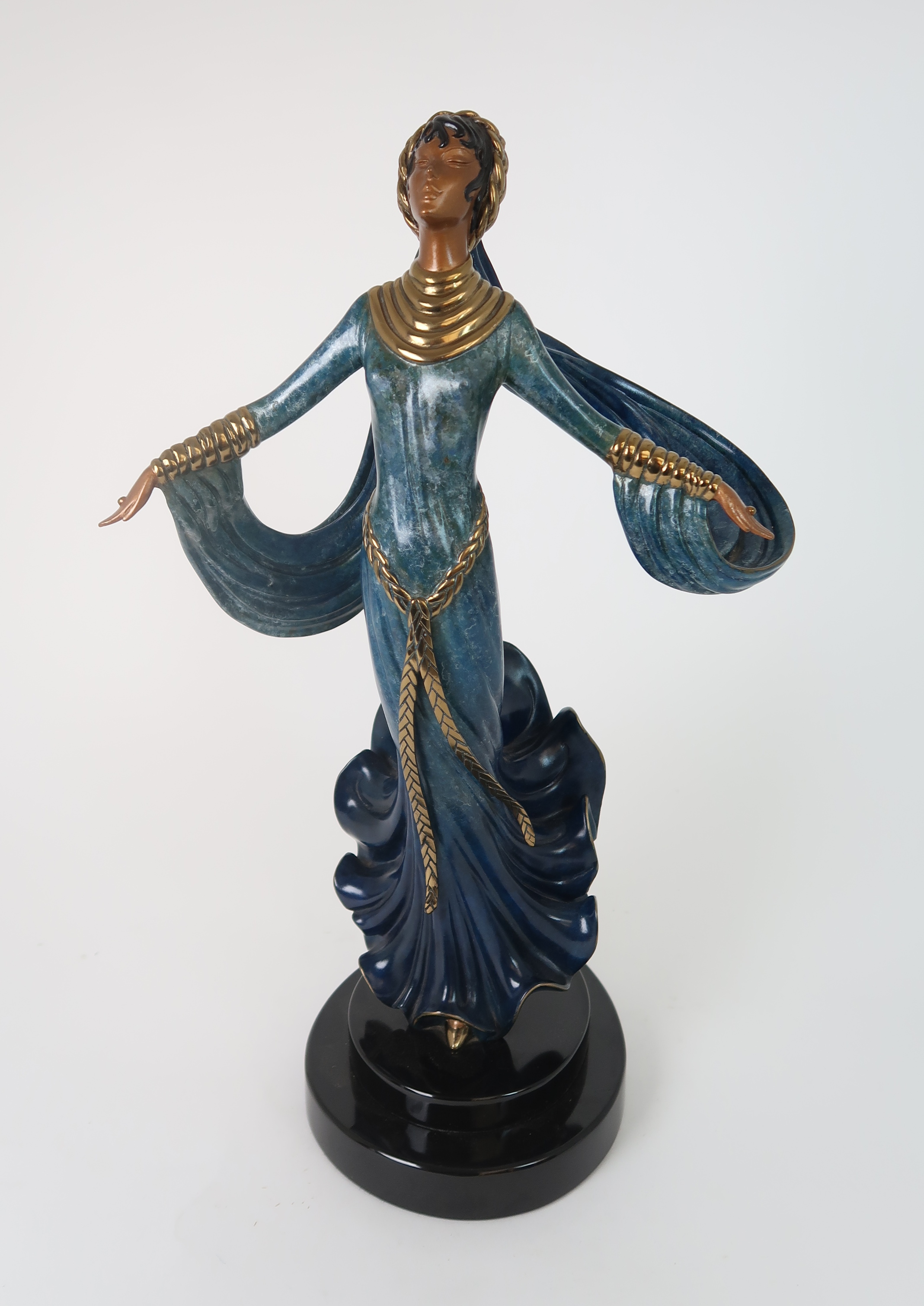 ERTE, (Russian, 1892-1990) ECSTASY bronze figure of a woman, stamped 153/500 1989, Sevenarts Ltd,