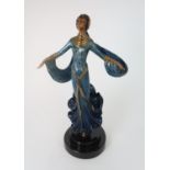 ERTE, (Russian, 1892-1990) ECSTASY bronze figure of a woman, stamped 153/500 1989, Sevenarts Ltd,