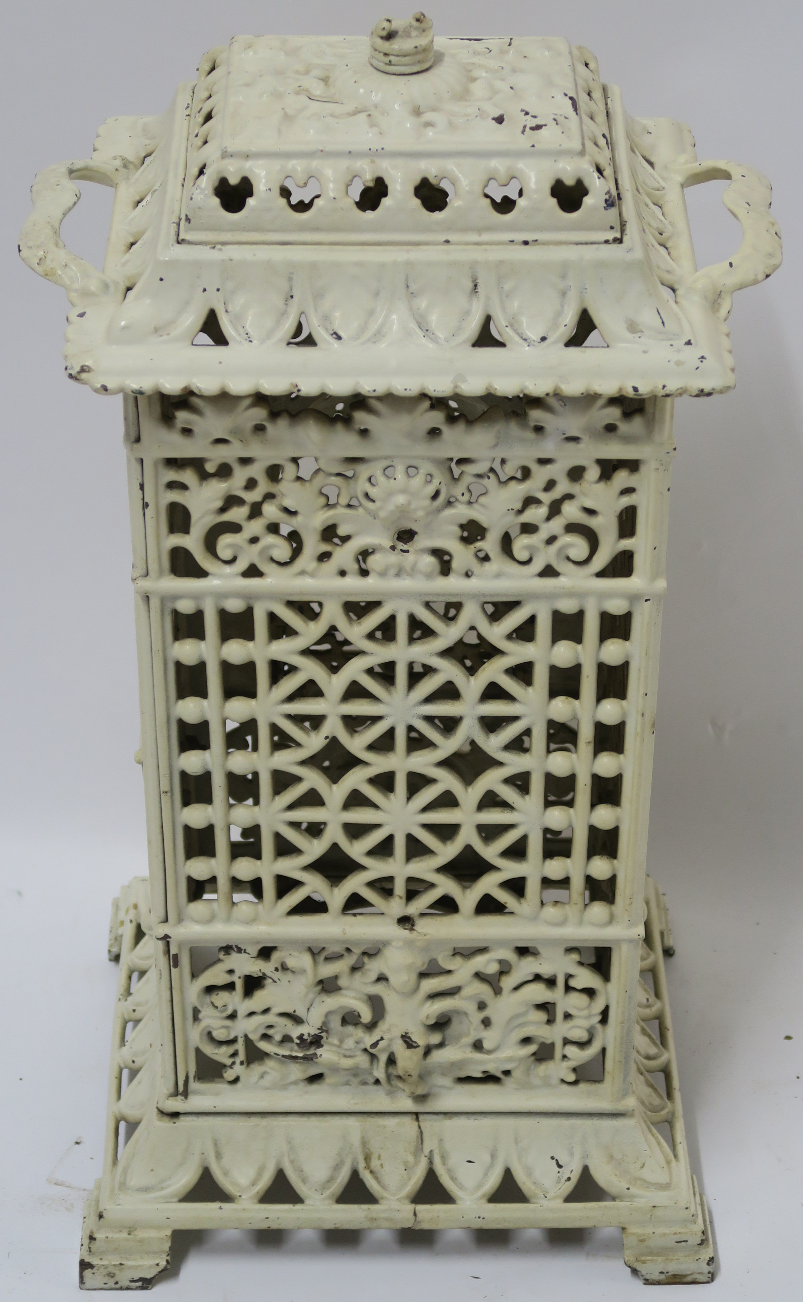 A CAST IRON ROOM HEATER, 63cm high, 33cm wide and 23cm deep Condition Report: Available upon - Image 5 of 5