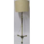 A BRASS STANDARD LAMP Condition Report: Available upon request
