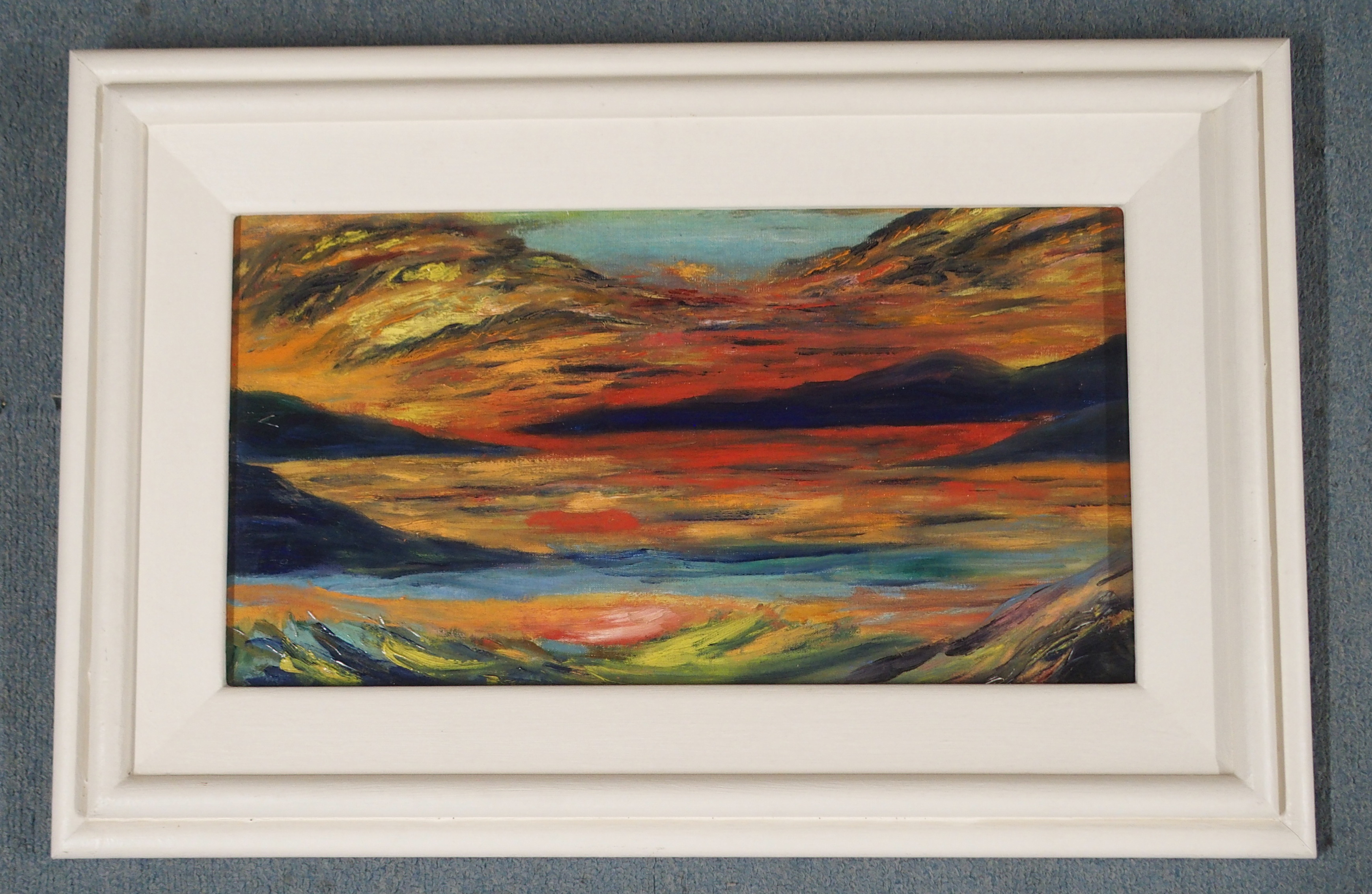 •DONALD BAIN (SCOTTISH 1904-1979) SUNSET IN THE WEST HIGHLANDS oil on board, signed and dated 1941 - Image 2 of 5