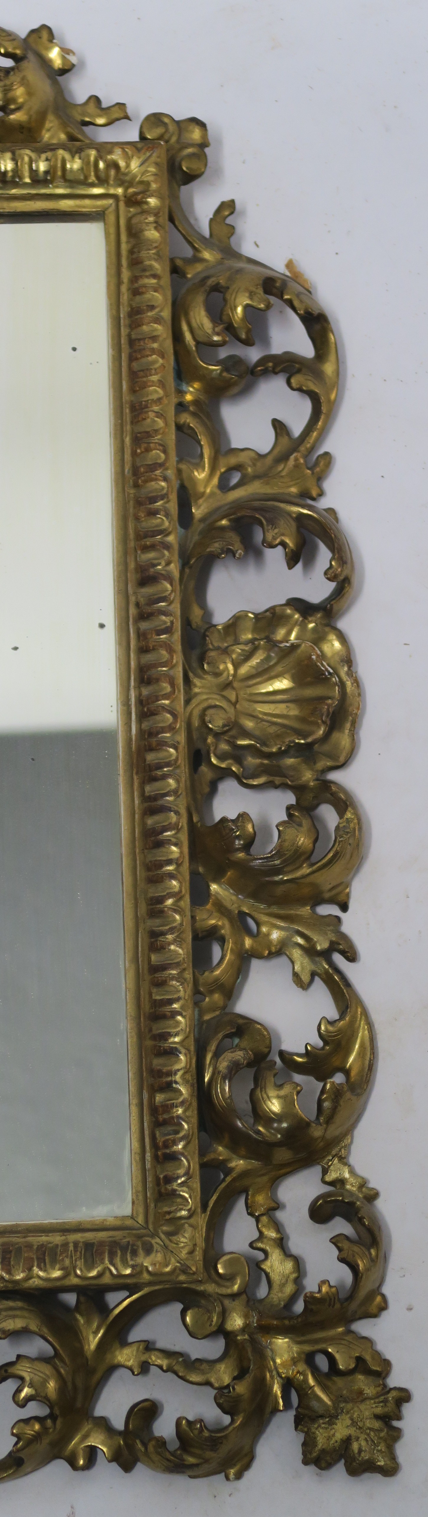 AN ITALIAN GILTWOOD WALL MIRROR, 60cm high x 51cm wide Condition Report: Available upon request - Image 4 of 9