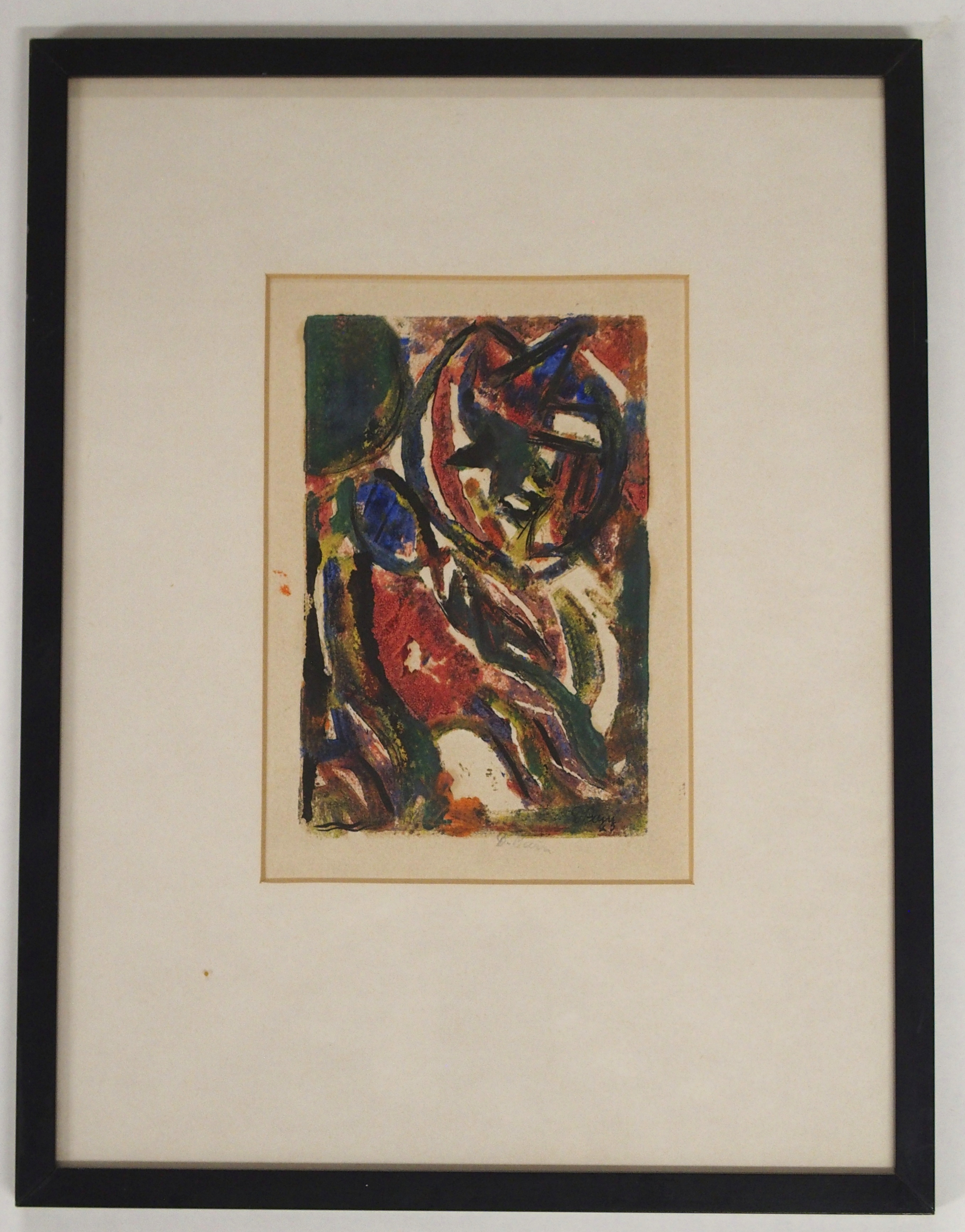 •DONALD BAIN (SCOTTISH 1904-1979) ABSTRACT screen print, signed in margin, 15 x 10cm Condition - Image 2 of 3